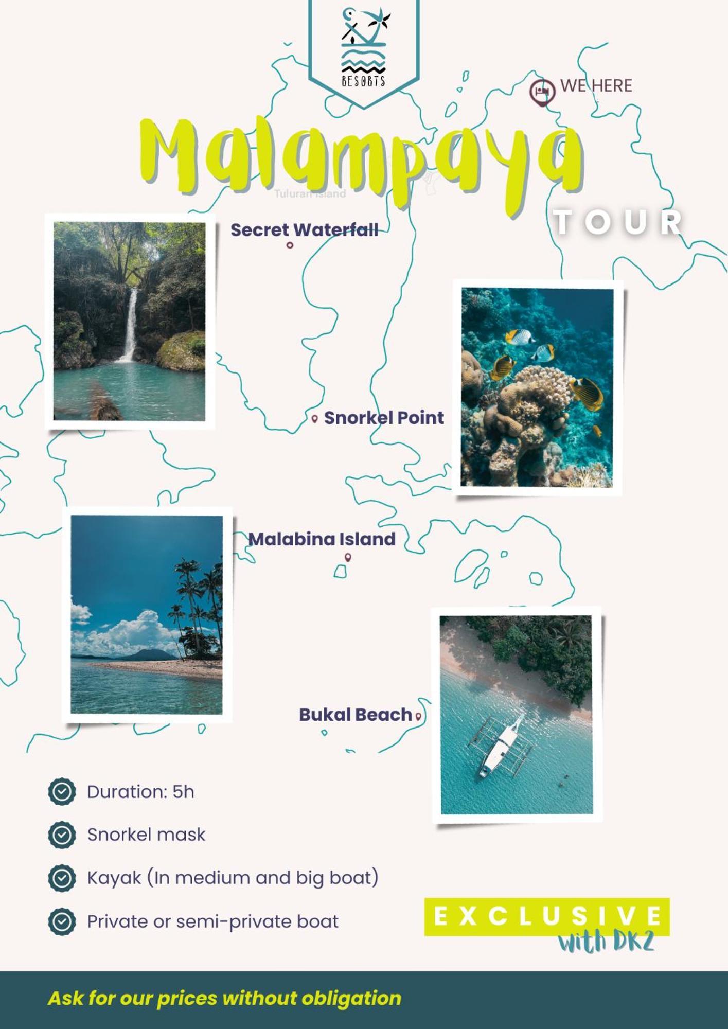 Dk2 Resort - Hidden Natural Beach Spot - Direct Tours & Fast Internet إل نيدو المظهر الخارجي الصورة